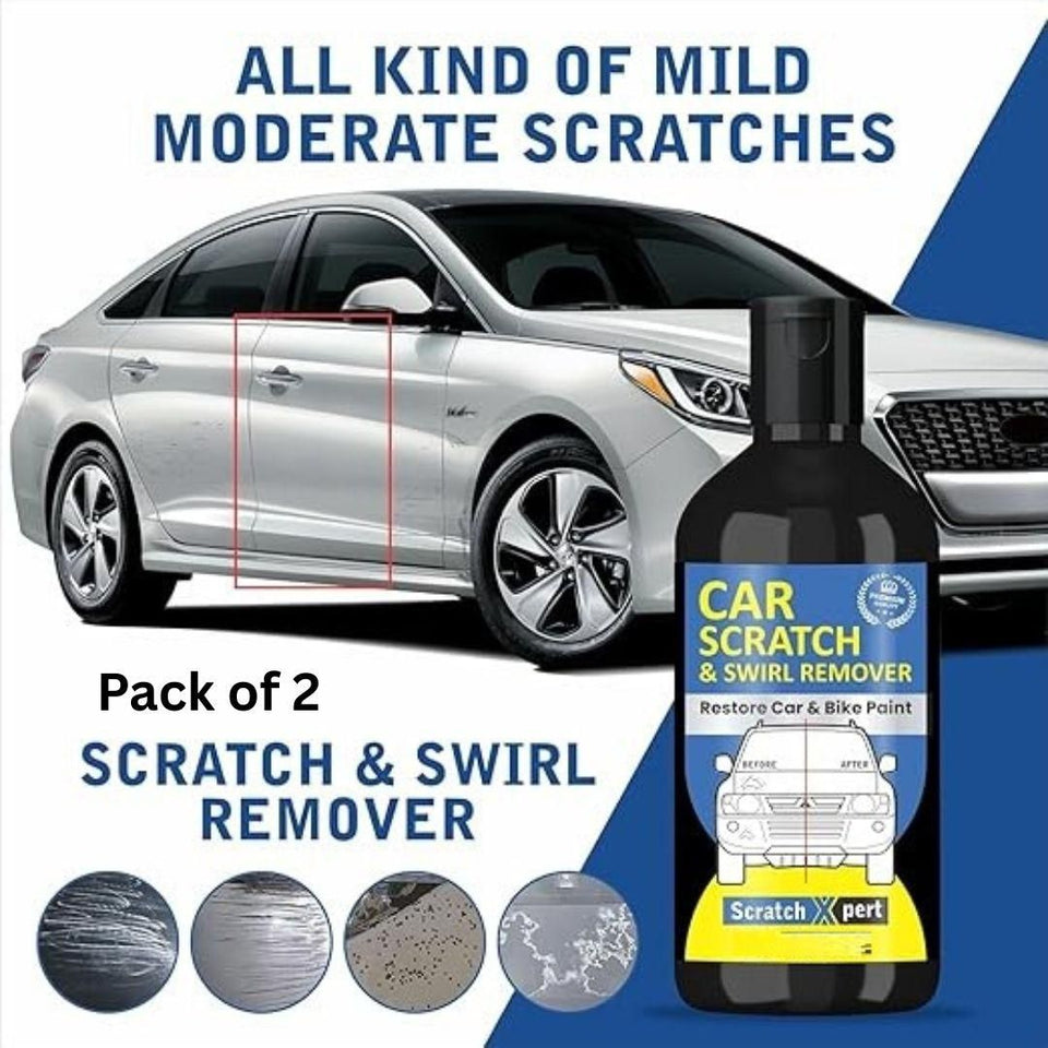 Car Scratch & Swirl Remover Liquid - Dual Pack (2x100ml) for Paint Restoration