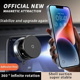 Magnetic Suction Phone Holder – 360° Rotating Mobile Stand for Car, Office & Home Use