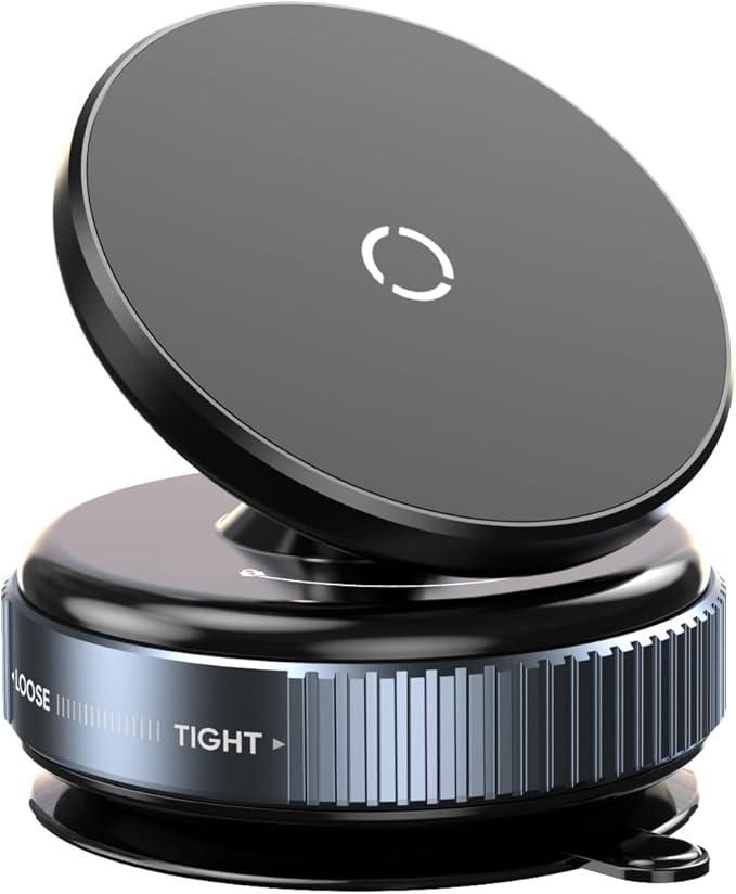 Magnetic Suction Phone Holder – 360° Rotating Mobile Stand for Car, Office & Home Use