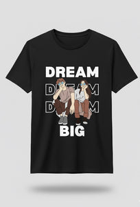 Dream Big Black Quote T-Shirt | Half Sleeve Trendy Tee for You | TheUnboxify.com