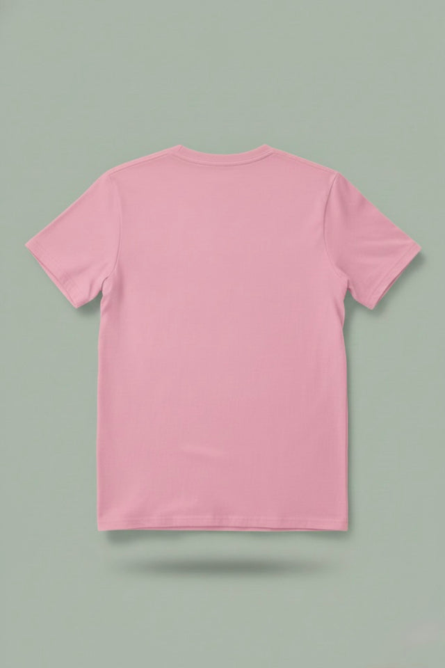 Happy Vibes Pink T-Shirt | Light Baby Pink Half-Sleeve Quote Tee | TheUnboxify.com